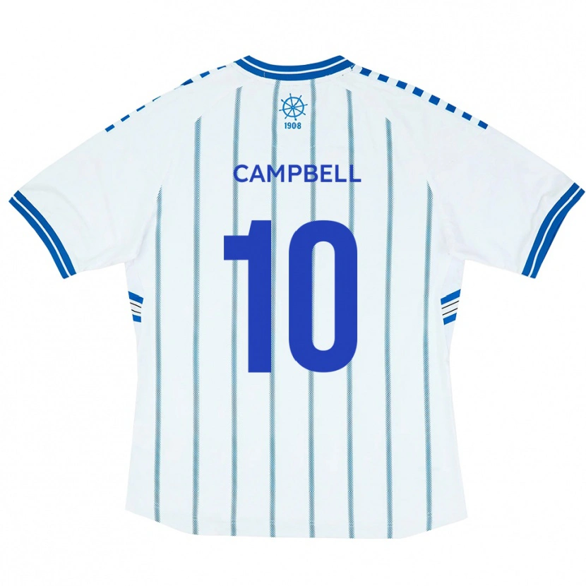 Danxen Uomo Maglia Adam Campbell #10 Bianco Blu Kit Gara Home 2025/26 Maglietta