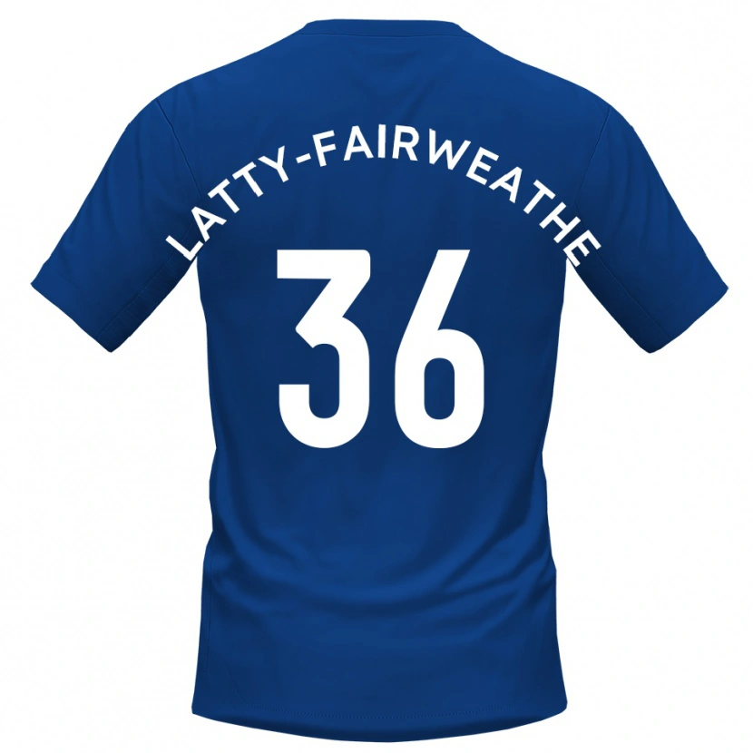 Danxen Uomo Maglia Thierry Latty-Fairweather #36 Blu Bianco Kit Gara Home 2025/26 Maglietta
