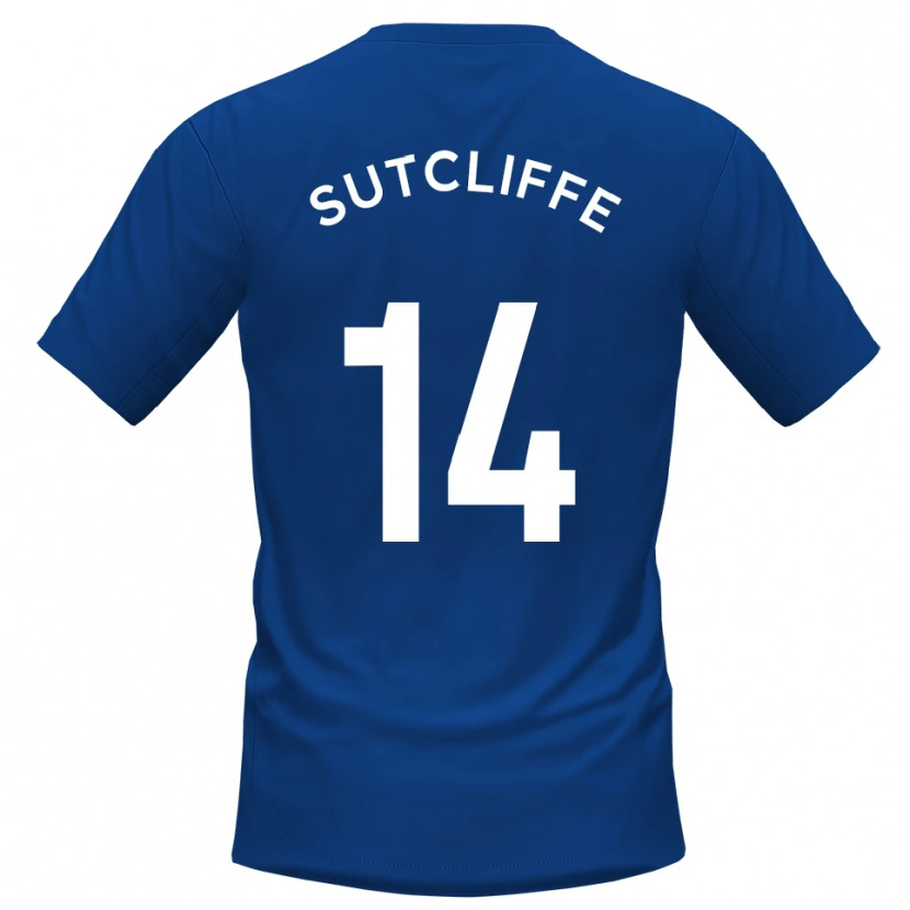 Danxen Uomo Maglia Harvey Sutcliffe #14 Blu Bianco Kit Gara Home 2025/26 Maglietta