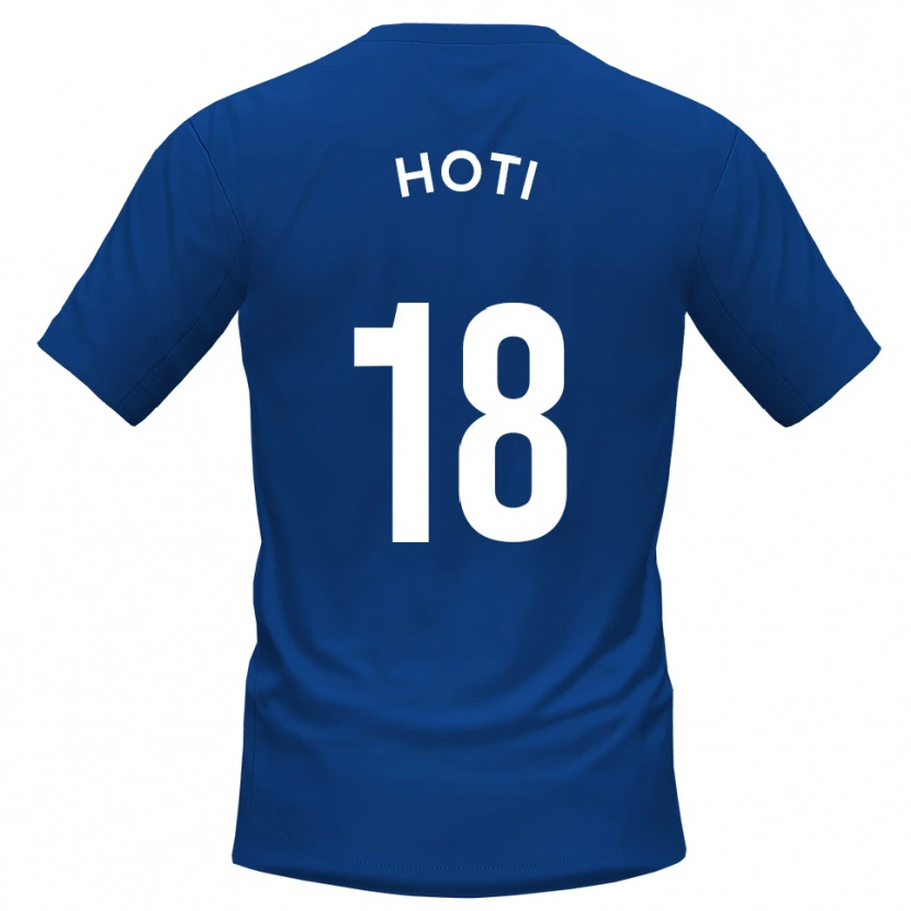 Danxen Uomo Maglia Florent Hoti #18 Blu Bianco Kit Gara Home 2025/26 Maglietta