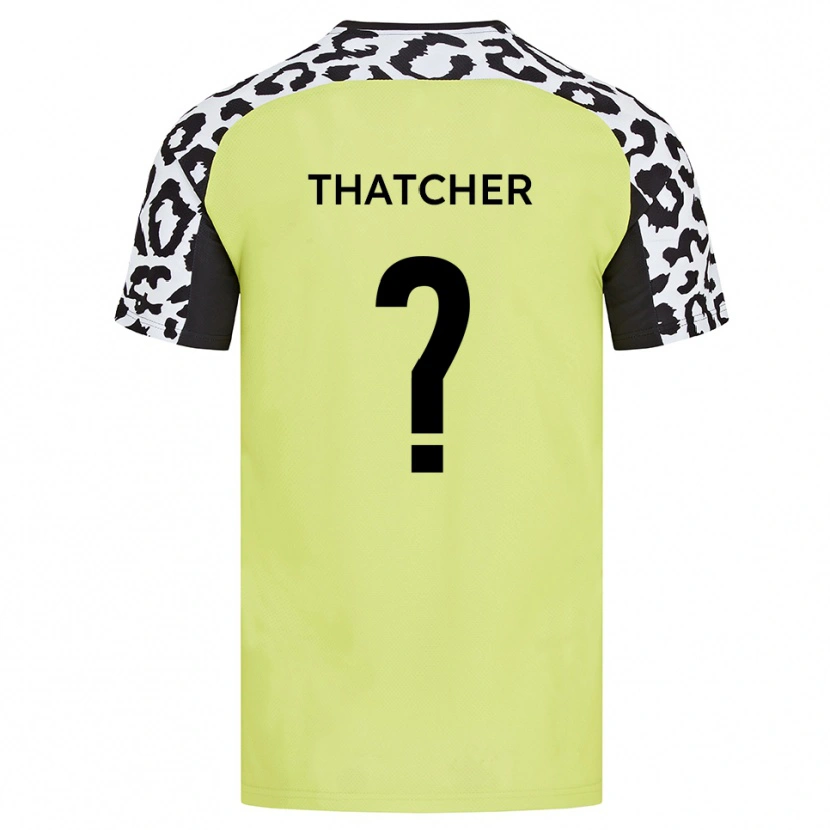 Danxen Uomo Maglia Katie Thatcher #0 Giallo Fluorescente Kit Gara Home 2025/26 Maglietta