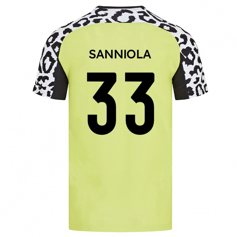 Danxen Uomo Maglia Keon Sanniola #33 Giallo Fluorescente Kit Gara Home 2025/26 Maglietta