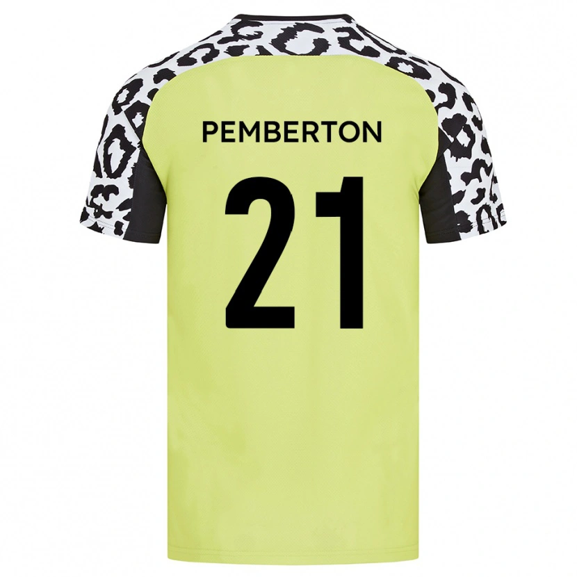 Danxen Uomo Maglia Tre Pemberton #21 Giallo Fluorescente Kit Gara Home 2025/26 Maglietta