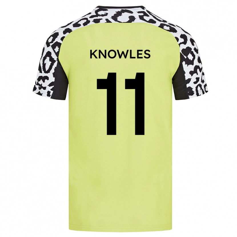 Danxen Uomo Maglia Tom Knowles #11 Giallo Fluorescente Kit Gara Home 2025/26 Maglietta