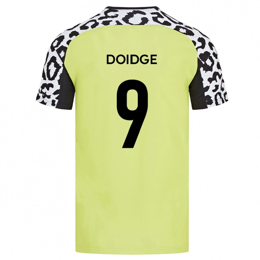 Danxen Uomo Maglia Christian Doidge #9 Giallo Fluorescente Kit Gara Home 2025/26 Maglietta