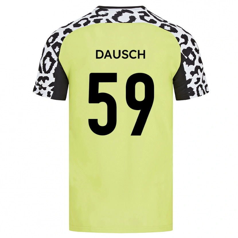 Danxen Uomo Maglia Aidan Dausch #59 Giallo Fluorescente Kit Gara Home 2025/26 Maglietta