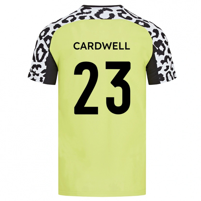 Danxen Uomo Maglia Harry Cardwell #23 Giallo Fluorescente Kit Gara Home 2025/26 Maglietta