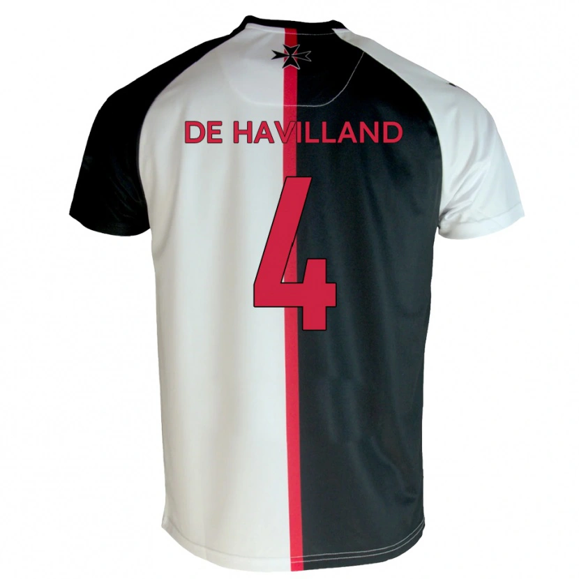 Danxen Uomo Maglia Will De Havilland #4 Bianco Nero Kit Gara Home 2025/26 Maglietta