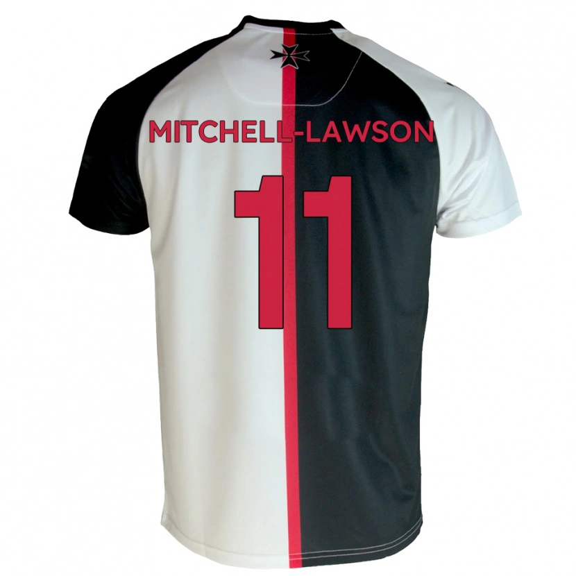 Danxen Uomo Maglia Jayden Mitchell-Lawson #11 Bianco Nero Kit Gara Home 2025/26 Maglietta