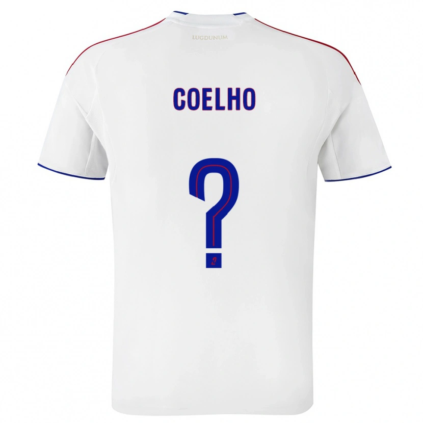 Danxen Uomo Maglia Ugo Coelho #0 Bianco Rosso Kit Gara Home 2025/26 Maglietta