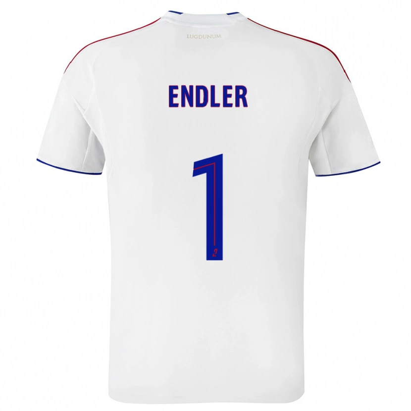 Danxen Uomo Maglia Christiane Endler #1 Bianco Rosso Kit Gara Home 2025/26 Maglietta
