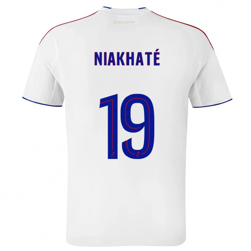 Danxen Uomo Maglia Moussa Niakhaté #19 Bianco Rosso Kit Gara Home 2025/26 Maglietta