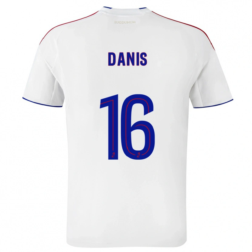 Danxen Uomo Maglia Adrien Danis #16 Bianco Rosso Kit Gara Home 2025/26 Maglietta