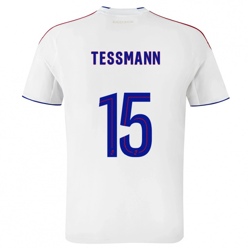 Danxen Uomo Maglia Tanner Tessmann #15 Bianco Rosso Kit Gara Home 2025/26 Maglietta