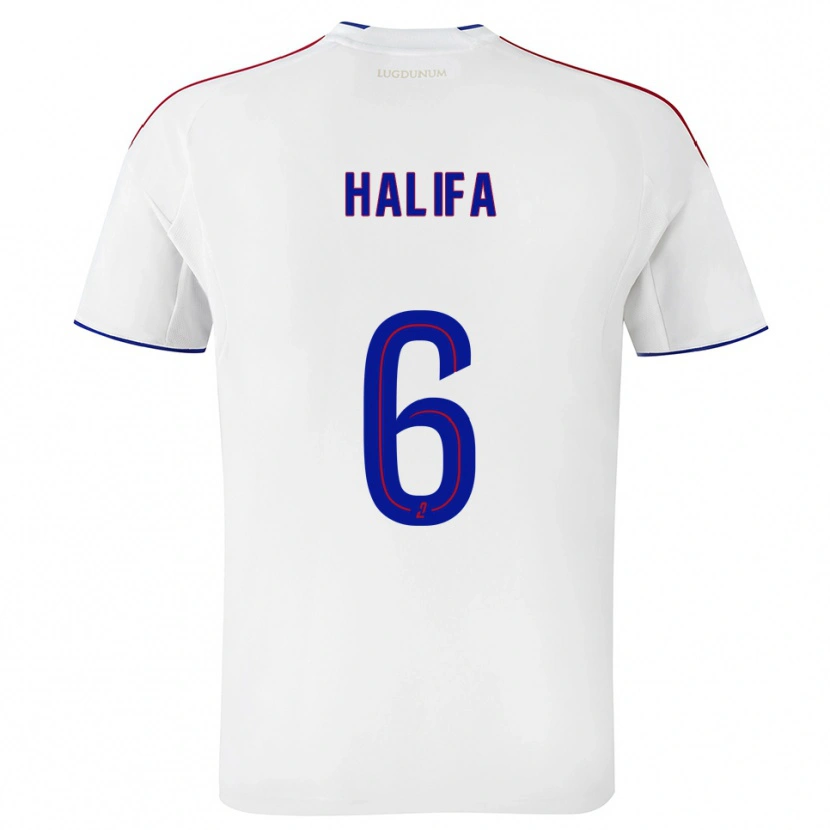 Danxen Uomo Maglia Islamdine Halifa #6 Bianco Rosso Kit Gara Home 2025/26 Maglietta