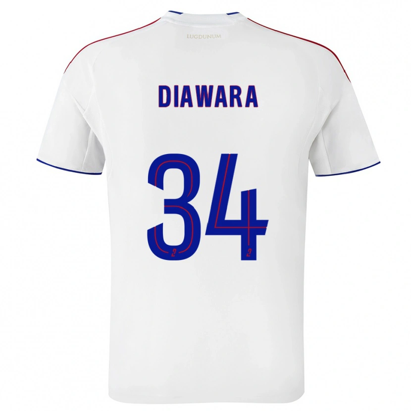 Danxen Uomo Maglia Mahamadou Diawara #34 Bianco Rosso Kit Gara Home 2025/26 Maglietta