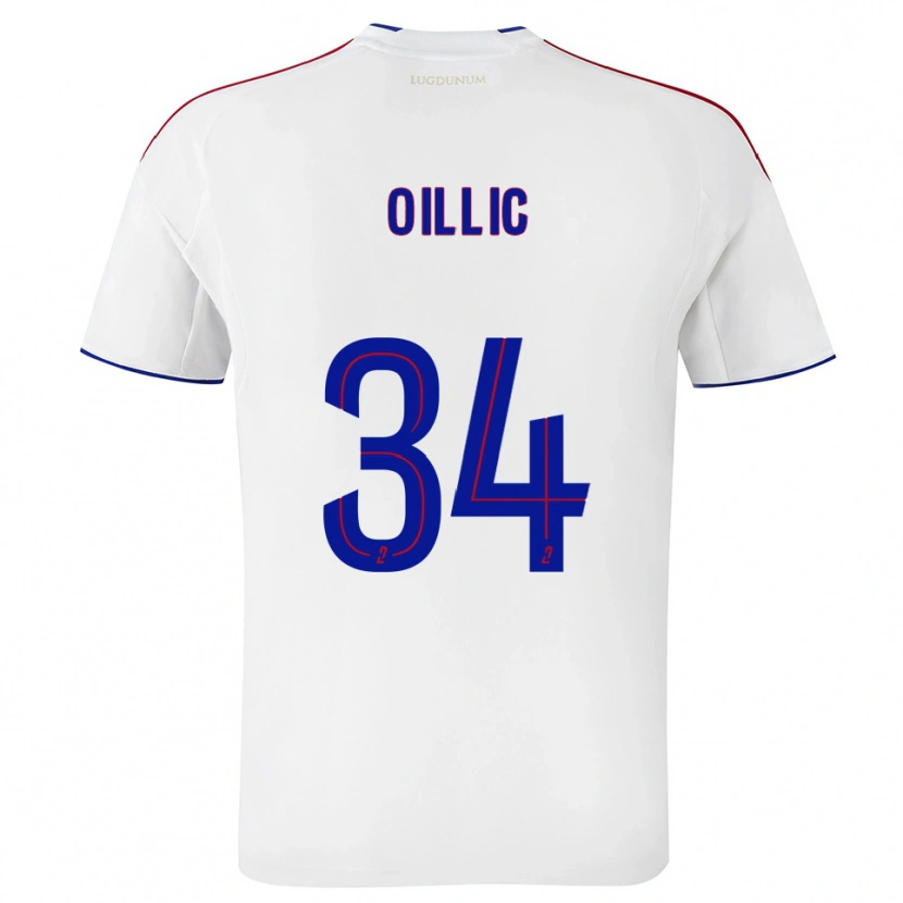Danxen Uomo Maglia Laureen Oillic #34 Bianco Rosso Kit Gara Home 2025/26 Maglietta