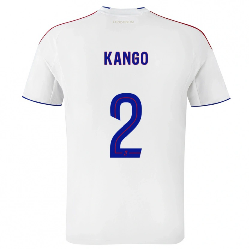 Danxen Uomo Maglia Steeve Kango #2 Bianco Rosso Kit Gara Home 2025/26 Maglietta