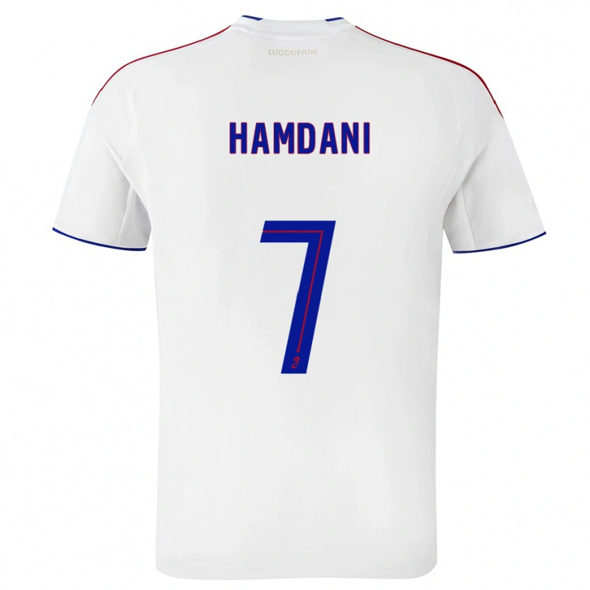 Danxen Uomo Maglia Adil Hamdani #7 Bianco Rosso Kit Gara Home 2025/26 Maglietta