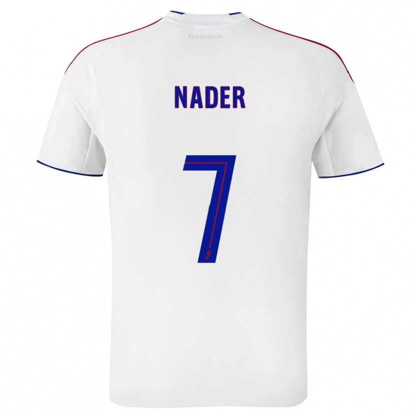Danxen Uomo Maglia Saad Nader #7 Bianco Rosso Kit Gara Home 2025/26 Maglietta