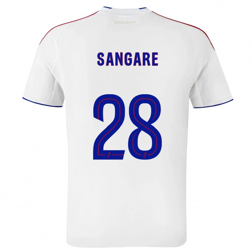 Danxen Uomo Maglia Wassa Sangaré #28 Bianco Rosso Kit Gara Home 2025/26 Maglietta