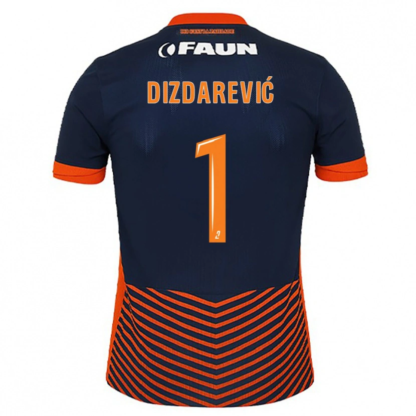 Danxen Uomo Maglia Belmin Dizdarevic #1 Blu Mezzanotte Arancione Kit Gara Home 2025/26 Maglietta