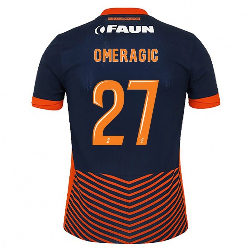 Danxen Uomo Maglia Becir Omeragic #27 Blu Mezzanotte Arancione Kit Gara Home 2025/26 Maglietta