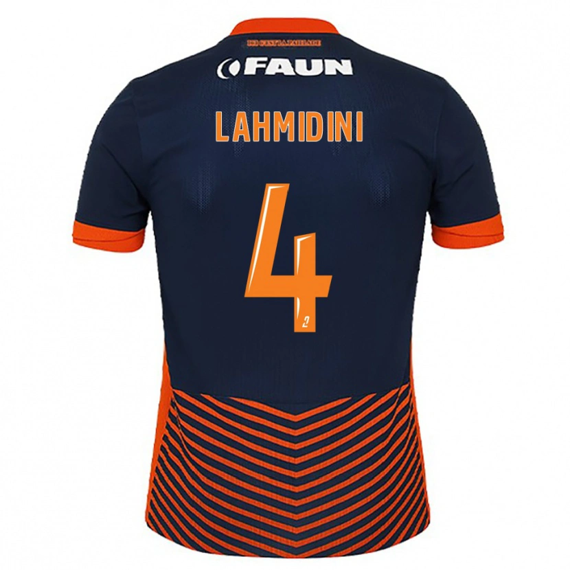 Danxen Uomo Maglia Marouan Lahmidini #4 Blu Mezzanotte Arancione Kit Gara Home 2025/26 Maglietta