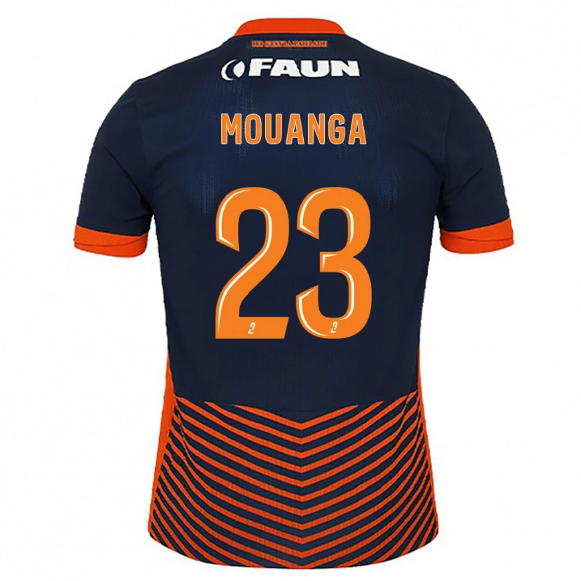 Danxen Uomo Maglia Yaël Mouanga #23 Blu Mezzanotte Arancione Kit Gara Home 2025/26 Maglietta