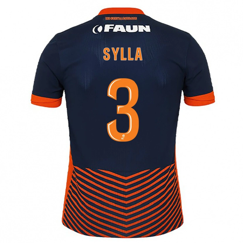 Danxen Uomo Maglia Issiaga Sylla #3 Blu Mezzanotte Arancione Kit Gara Home 2025/26 Maglietta