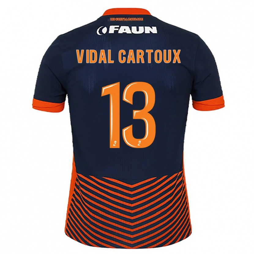 Danxen Uomo Maglia Noah Vidal-Cartoux #13 Blu Mezzanotte Arancione Kit Gara Home 2025/26 Maglietta