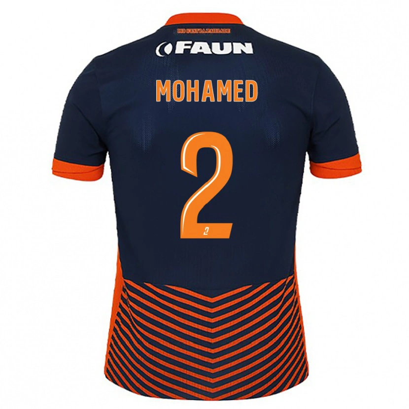 Danxen Uomo Maglia Isyak Mohamed #2 Blu Mezzanotte Arancione Kit Gara Home 2025/26 Maglietta