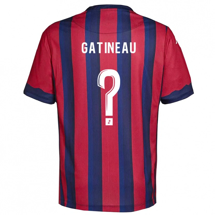 Danxen Uomo Maglia Anthony Gatineau #0 Bordeaux Blu Marino Kit Gara Home 2025/26 Maglietta