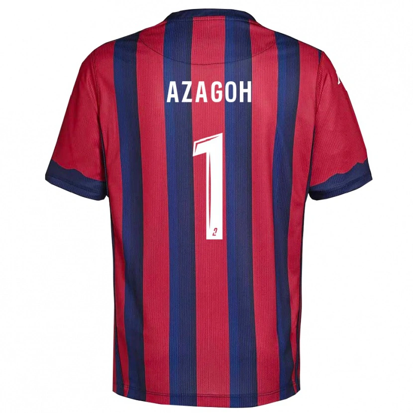 Danxen Uomo Maglia Yanis Azagoh #1 Bordeaux Blu Marino Kit Gara Home 2025/26 Maglietta