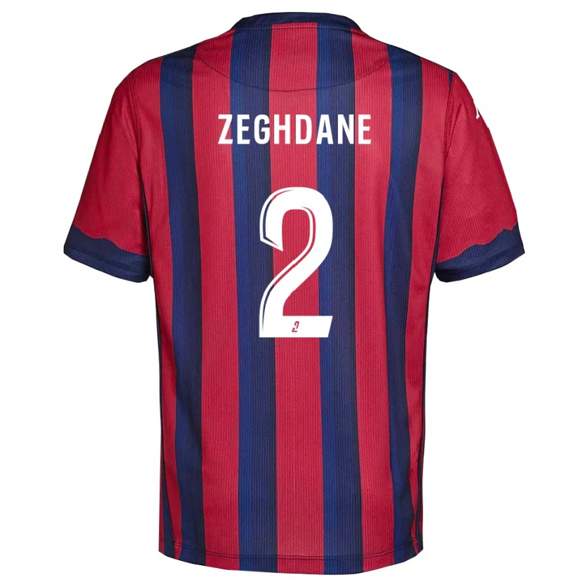 Danxen Uomo Maglia Merwan Zeghdane #2 Bordeaux Blu Marino Kit Gara Home 2025/26 Maglietta