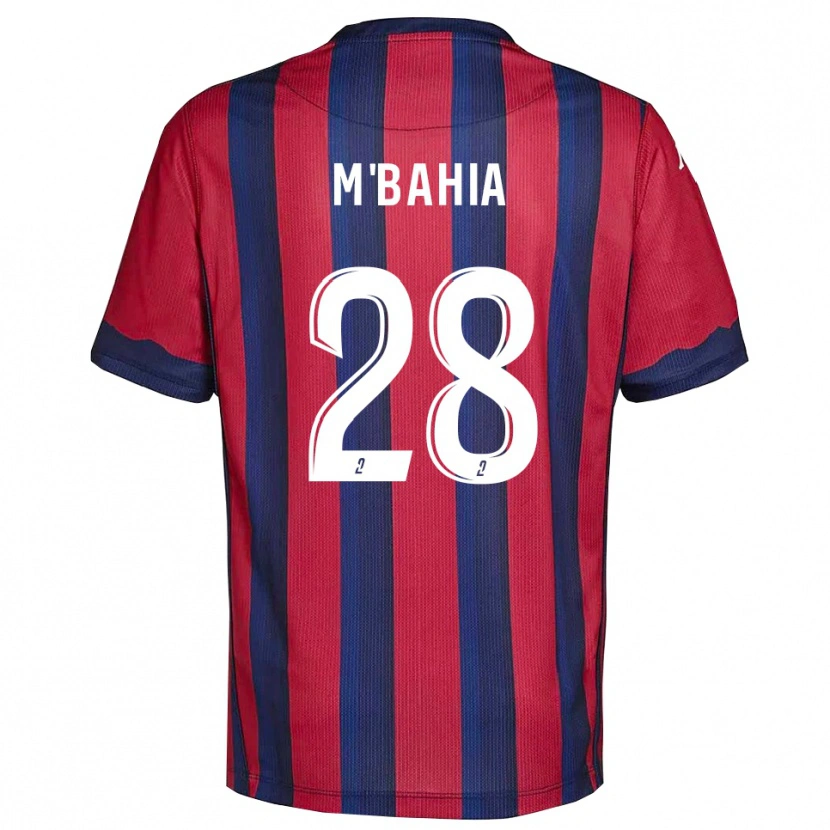 Danxen Uomo Maglia Ivan M'bahia #28 Bordeaux Blu Marino Kit Gara Home 2025/26 Maglietta
