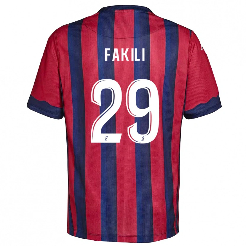 Danxen Uomo Maglia Ilhan Fakili #29 Bordeaux Blu Marino Kit Gara Home 2025/26 Maglietta