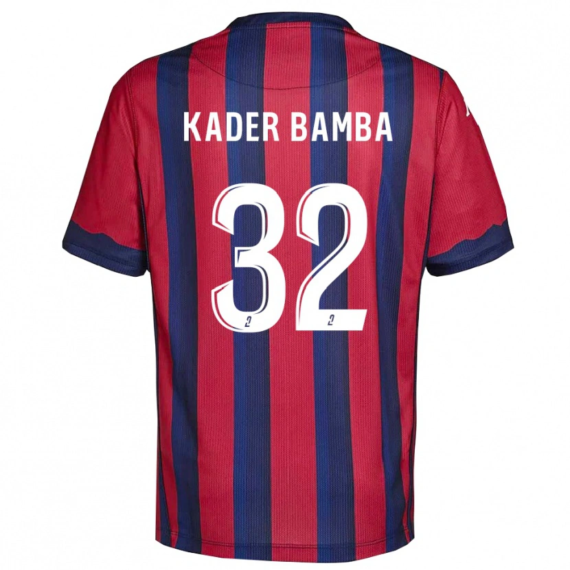 Danxen Uomo Maglia Abdoul Kader Bamba #32 Bordeaux Blu Marino Kit Gara Home 2025/26 Maglietta