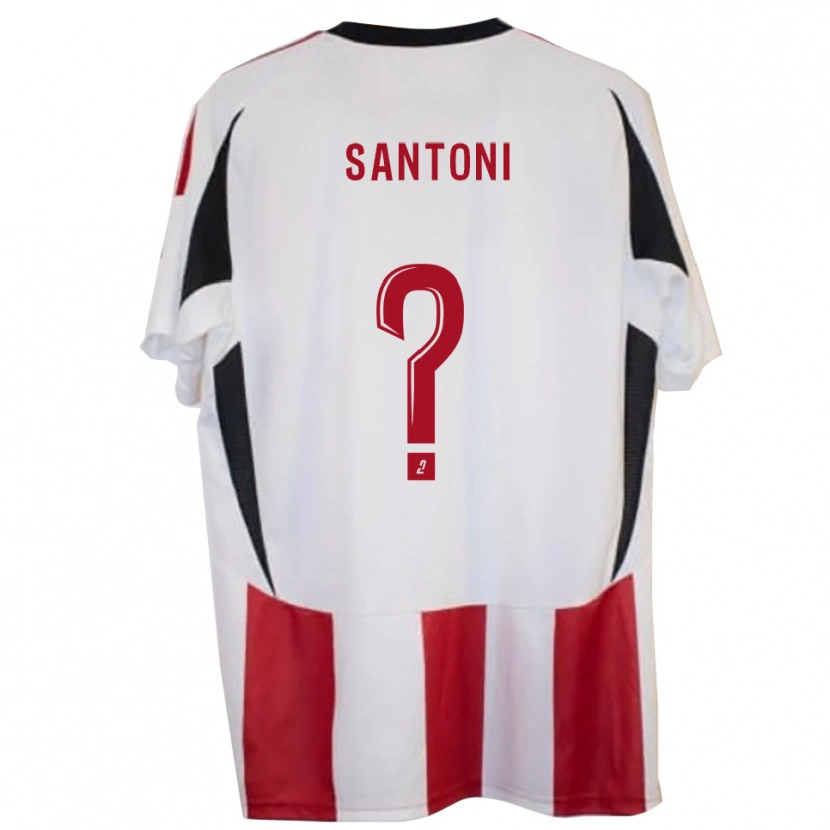 Danxen Uomo Maglia Pierre Santoni #0 Rosso Blu Kit Gara Home 2025/26 Maglietta
