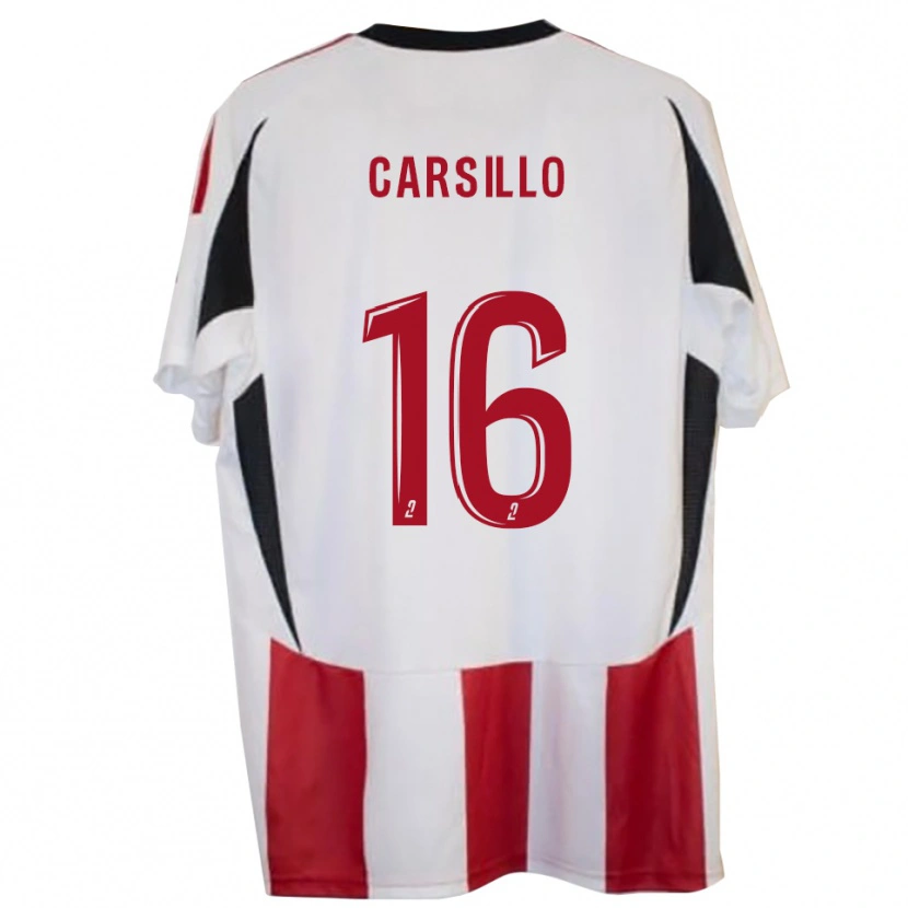 Danxen Uomo Maglia Pierre-François Carsillo #16 Rosso Blu Kit Gara Home 2025/26 Maglietta