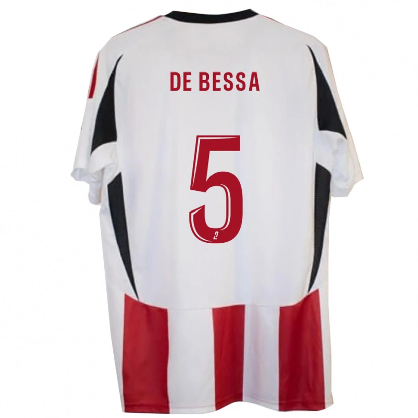 Danxen Uomo Maglia Jérémy De Bessa #5 Rosso Blu Kit Gara Home 2025/26 Maglietta