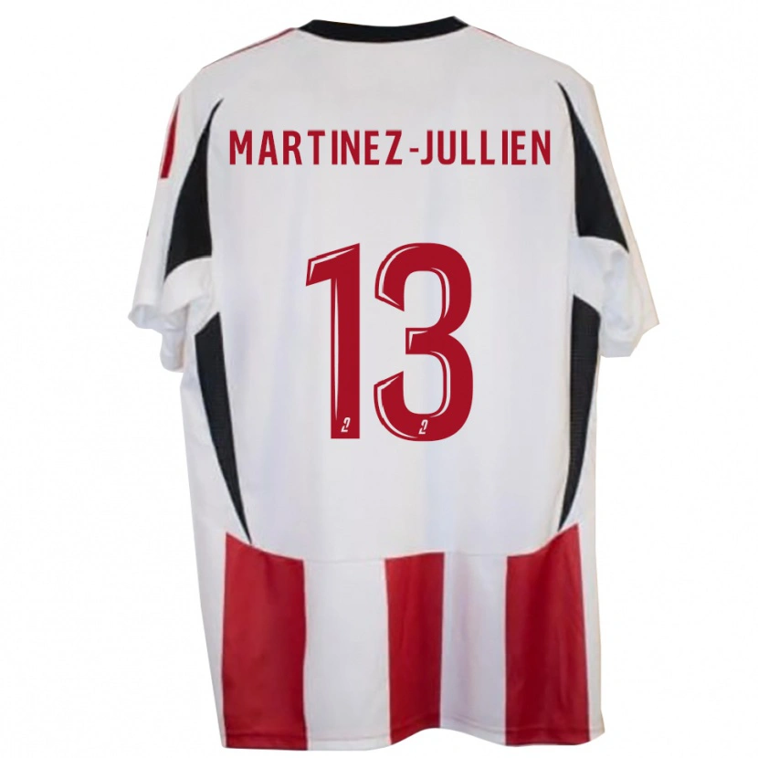 Danxen Uomo Maglia Owen Martinez-Jullien #13 Rosso Blu Kit Gara Home 2025/26 Maglietta