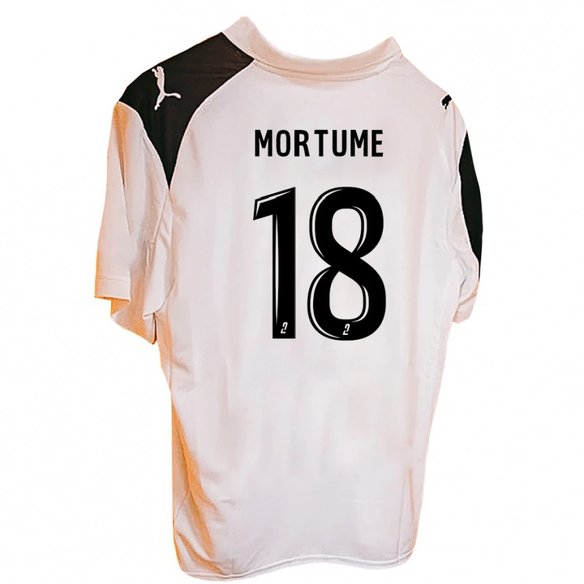 Danxen Uomo Maglia Michael Mortume #18 Nero Bianco Kit Gara Home 2025/26 Maglietta