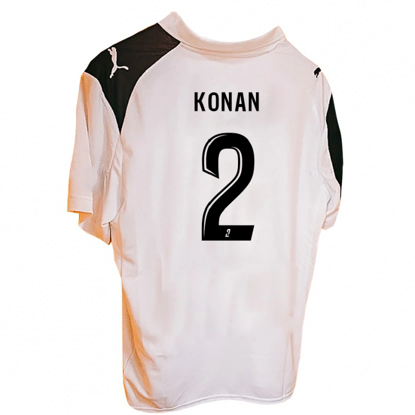 Danxen Uomo Maglia Mathéo Konan #2 Nero Bianco Kit Gara Home 2025/26 Maglietta