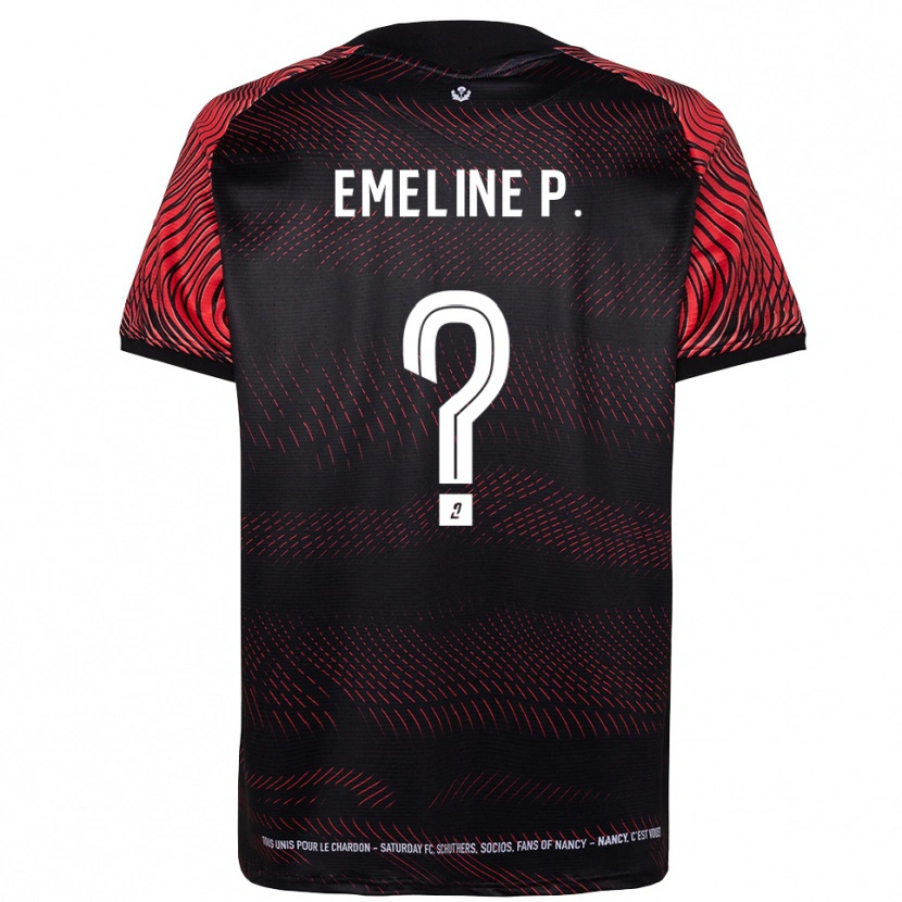 Danxen Uomo Maglia Emeline Poirel #0 Bianco Rosso Kit Gara Home 2025/26 Maglietta