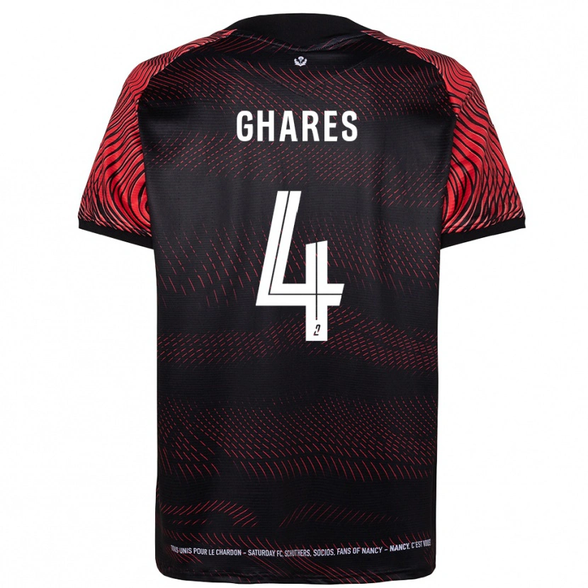 Danxen Uomo Maglia Haïssam Ghares #4 Bianco Rosso Kit Gara Home 2025/26 Maglietta
