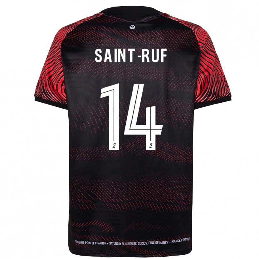 Danxen Uomo Maglia Nicolas Saint-Ruf #14 Bianco Rosso Kit Gara Home 2025/26 Maglietta