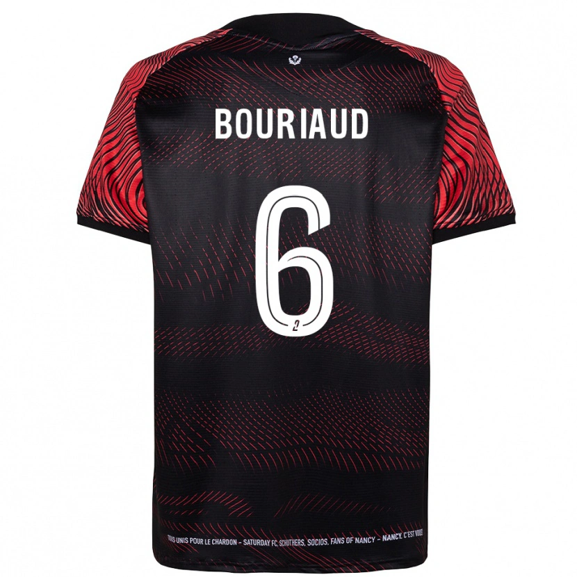 Danxen Uomo Maglia Teddy Bouriaud #6 Bianco Rosso Kit Gara Home 2025/26 Maglietta