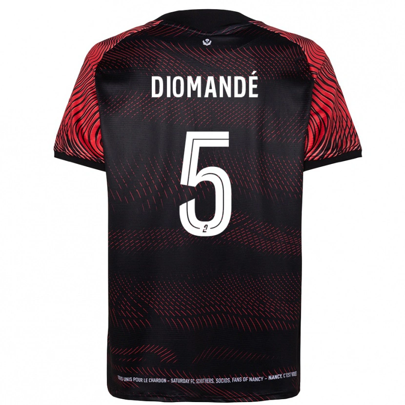 Danxen Uomo Maglia Paul Diomandé #5 Bianco Rosso Kit Gara Home 2025/26 Maglietta