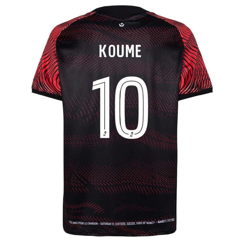 Danxen Uomo Maglia Mamoudou Koume #10 Bianco Rosso Kit Gara Home 2025/26 Maglietta